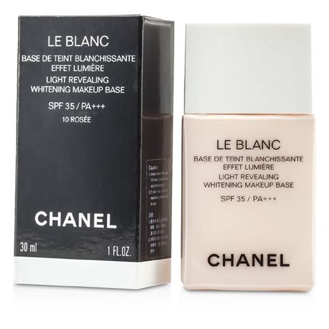 chanel le blanc light revealing whitening makeup base shades|le blanc makeup base uk.